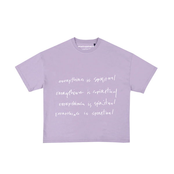 Everything is Spiritual - Light Lavendar Oversize Tee